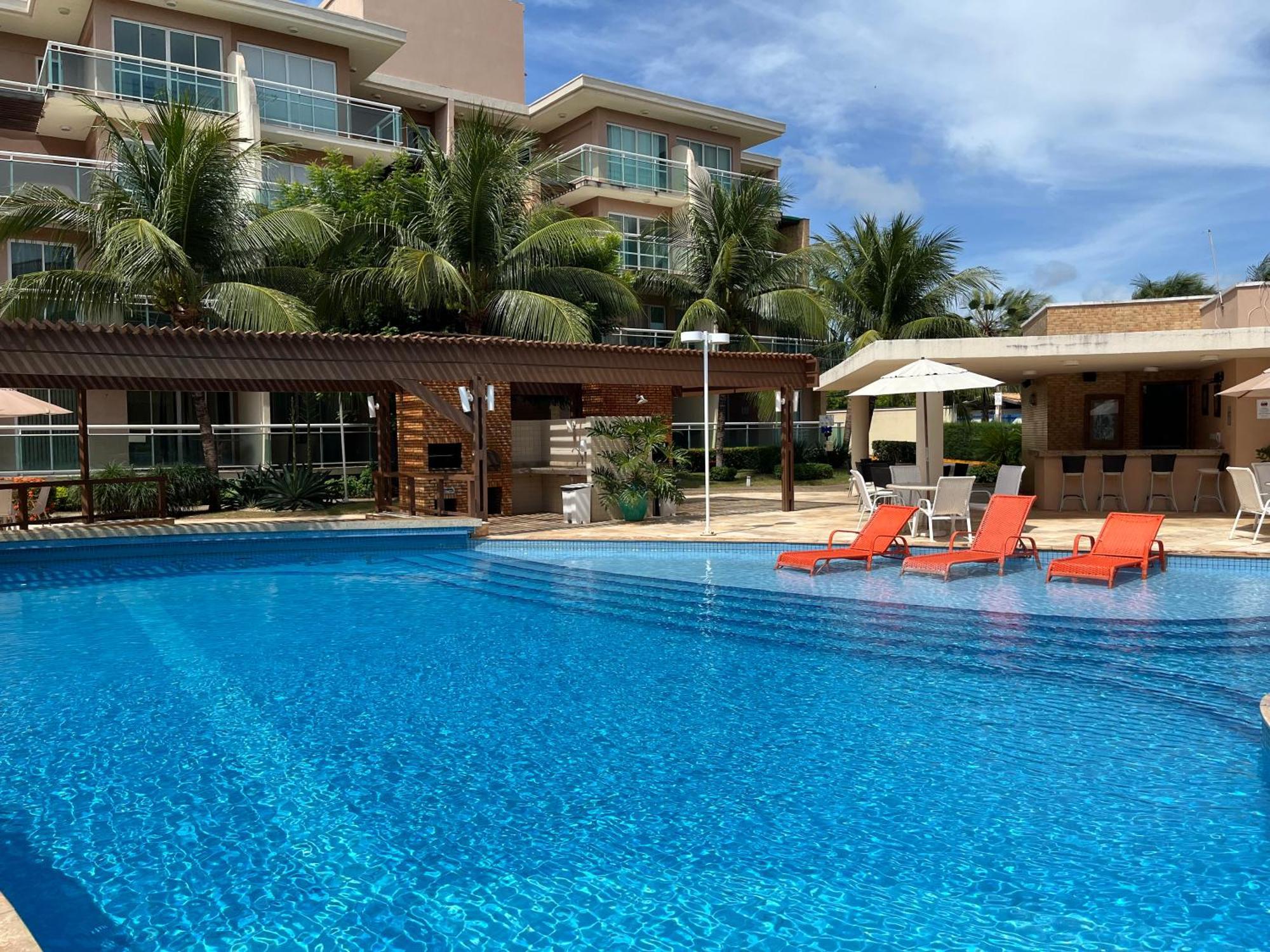 Palm Beach Porto Das Dunas, Apartamento Todo Climatizado Terreo A 350 Metros Beach Park أكويراز المظهر الخارجي الصورة